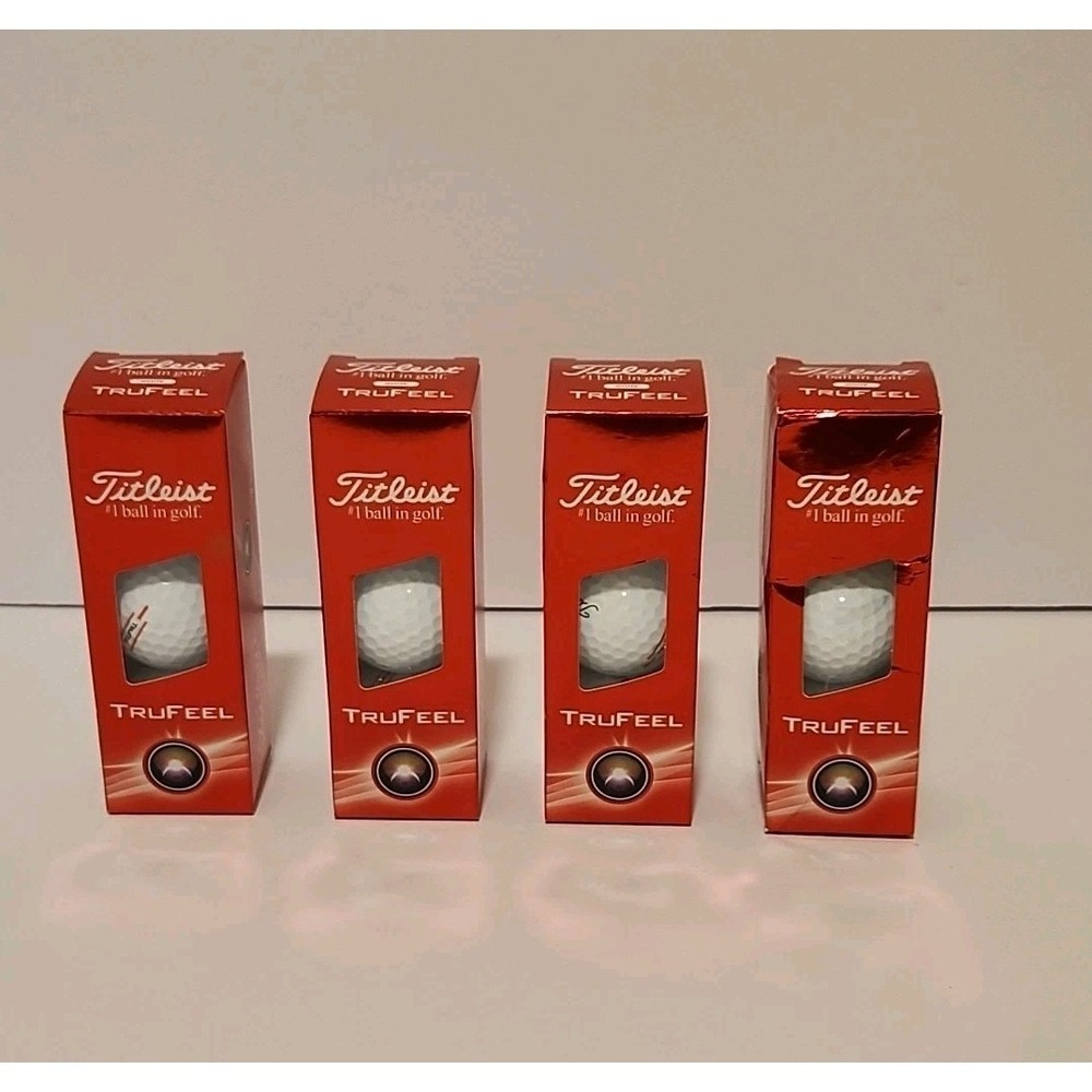 Titleist Trufeel Golf Balls White New In Box Full Set Of 4 Boxes